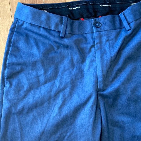 VAN HUESEN💫 Mens Dark Blue Tailored Slim Fit Straight Dress Pants - Picture 3 of 7
